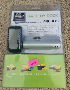 Archos 500977 Gen 5 Battery Dock Docking Adapter For 405/605/705 Players