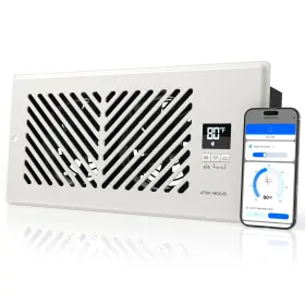 Az410-w Atom Nexus Register Booster Vent Fan For 4 Inch X10 Duct Opening Cutout 10-speed A