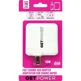 Gp-ac2usb-pd Getpower 30w Dual Usb Ac Adapter White