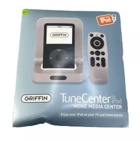 Griffin 685387098026 Tunecenter Home Media Center For Ipod Dock Remote Charger Tv Ethernet