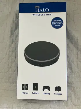 Halo 801106796 Wireless Universal Charging Hub With Usb-a And Usb-c Gray New