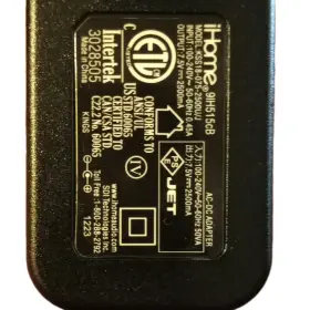 Ihome 9ih515gb Wall Charger Ac Adapter For Audio Player Us Plug Black