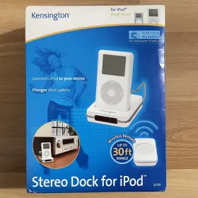 Kensington 33164 Stereo Dock For Apple Ipod And Mini With Wireless Remote Nos