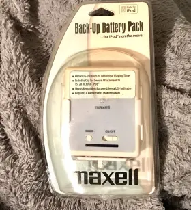 Maxell 191202 Back-up Battery Pack For Ipod Model Number P-2 Power Supply