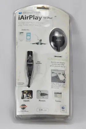 Monster 123520-00 Ta520ll/a Cable Iairplay Charger Early Gen Ipod / Mini Airplane Travel 30 Pin