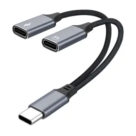 Moyagoa 730265209817 Usb C Splitter 1 In 2 Out Supports Pd 30w Fast White