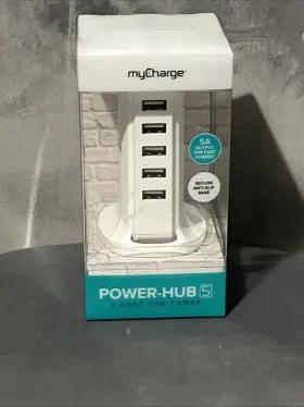 Thb05ww-a Mycharge Power-hub 5 - Port Usb Tower For Multiple Devices