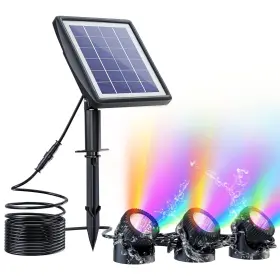 Od049n1 Pchero Solar Pond Lights Submersible 3 In 1 Rgb Color Changing Underwater Po