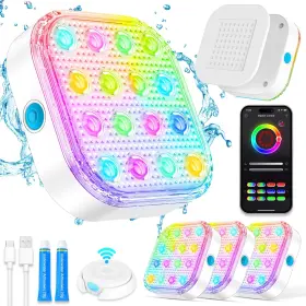 Purheme P-app4p Pool Lights Rechargeable Smart Magnetic Underwater Light With App Control D