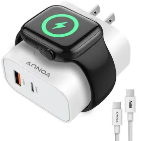 Vonuv B0frfr8mwb 3-in-1 Adapter For Apple Watch 20w Usb C Charging Block Dual Ports