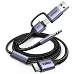 Ugreen Usb To 3.5MM Audio Cable And Charger 2 In 1 Hi-res Type Gray. Fixed Price $30.29.