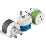 Orei Uk, Ireland, Dubai Power Plug Adapter With 2 Usa Inputs 44*44*60MM, Blue. Fixed Price $19.34.