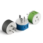 Orei Australia, New Zealand, China Power Plug Adapter With 2 Usa Inputs Blue. Fixed Price $23.98.