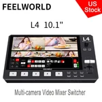 Feelworld L4 Multi-camera Video Mixer Switcher With 10.1"TOUCHSCREEN Sdi Hdmi Us. Fixed Price $479.99.